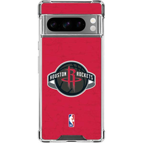 NBA Houston Rockets Distressed Google Pixel 8 Pro Clear Case